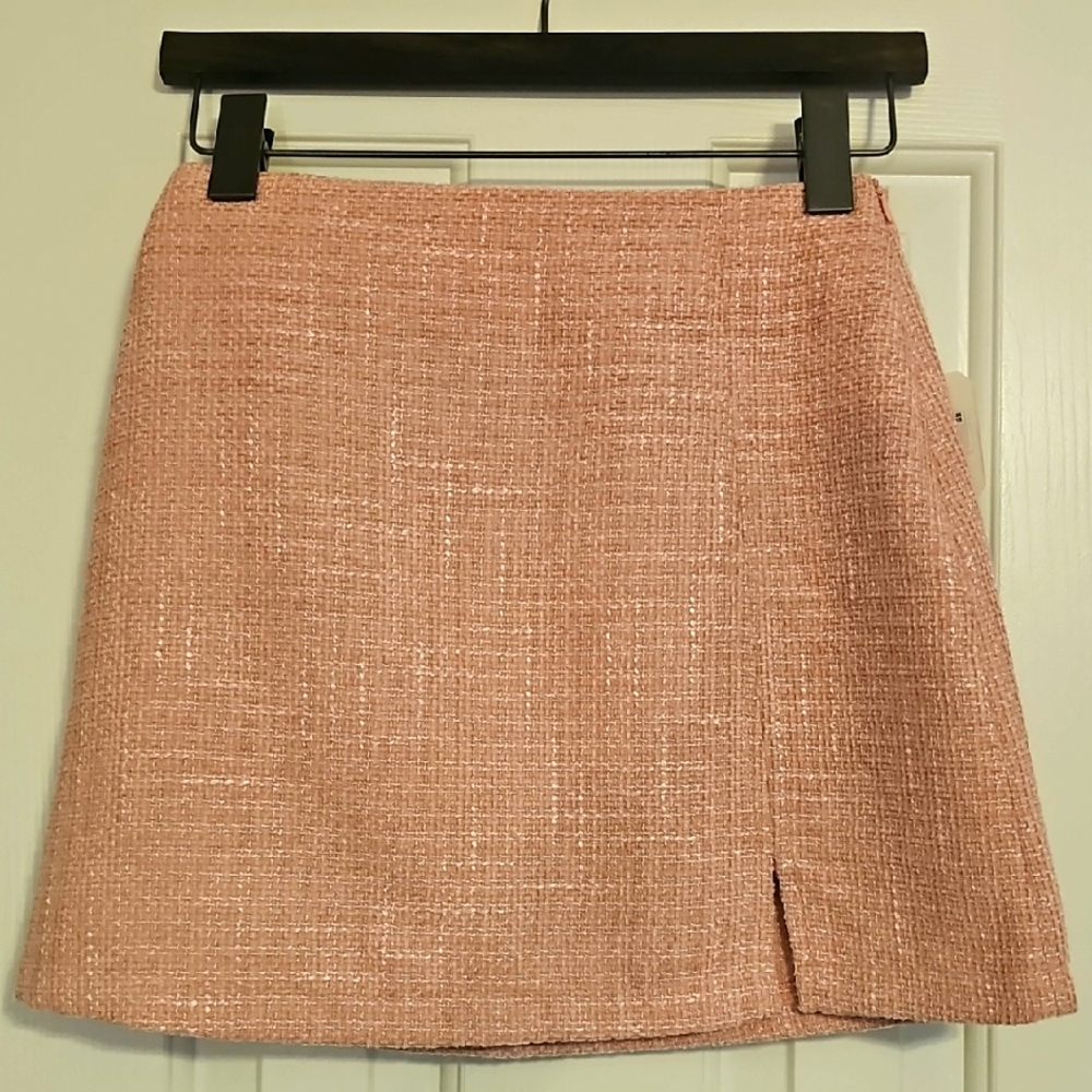 Altar'd State Pink Tweed Skirt